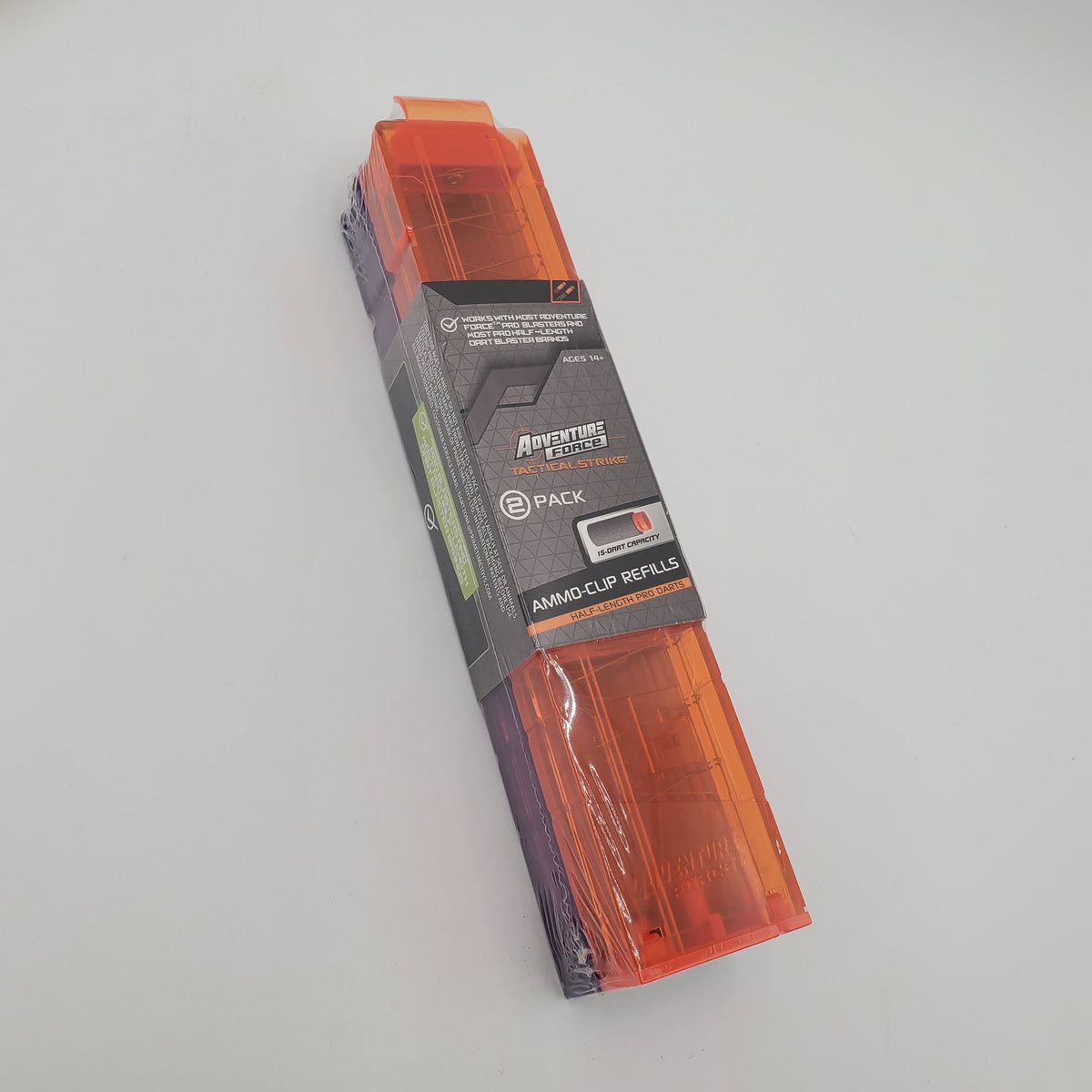 Adventure Force Tactical Strike Half-Length Pro 15-Round Ammo Clips 2-Pack (New)
