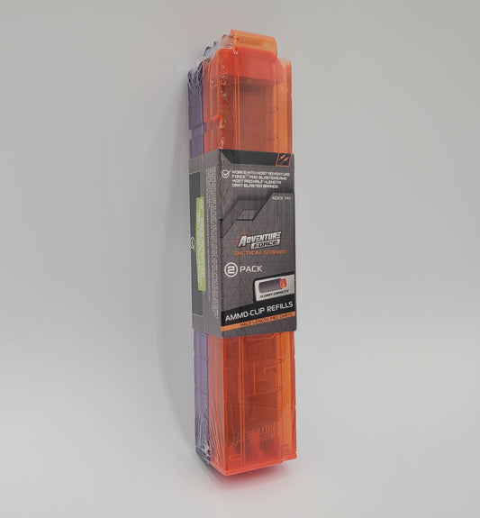Adventure Force Tactical Strike Half-Length Pro 15-Round Ammo Clips 2-Pack (New)